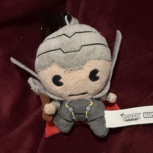 Marvel Thor Cute Plush Keychain with Red Cape